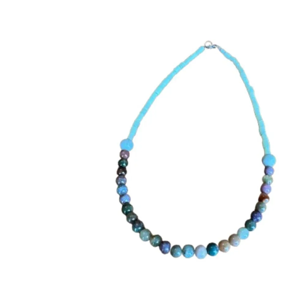 Men's Necklace, Men's Beaded Necklace, 18 Inches Long NWT (MJW005)